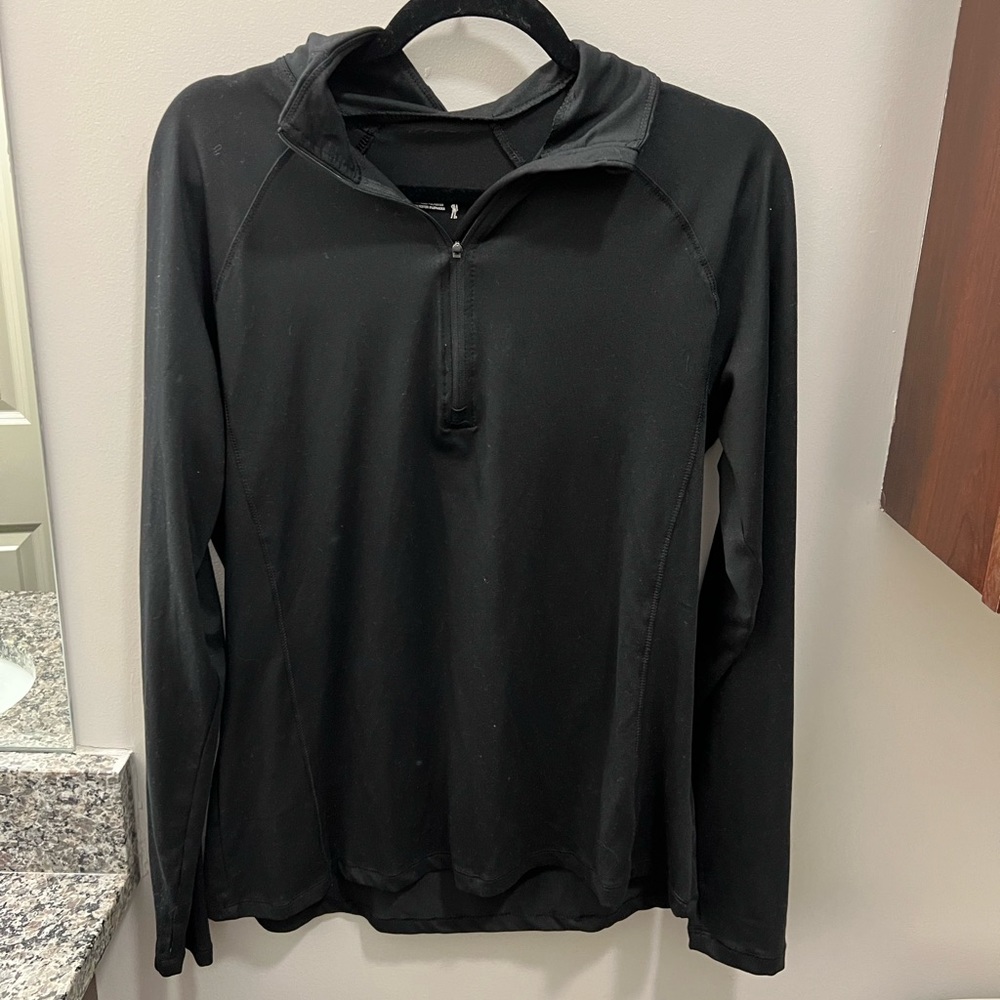 Plain Black Quarter Zip